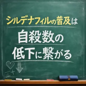 ed治療薬であるシルデナフィルの普及とともに自殺率が低下しているとの報告