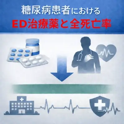 糖尿病患者におけるED治療薬と全死亡率低下の関係
