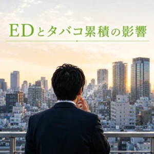 タバコはEDの原因の一つであり、その喫煙の累積によりEDの程度は悪化する