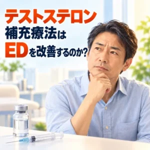 テストステロン（男性ホルモン）低下例に対し、それを補充することはEDを改善する？